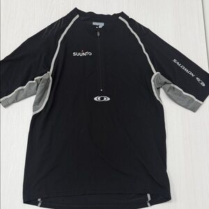 Salomon Black and Gray Short Sleeve Tee